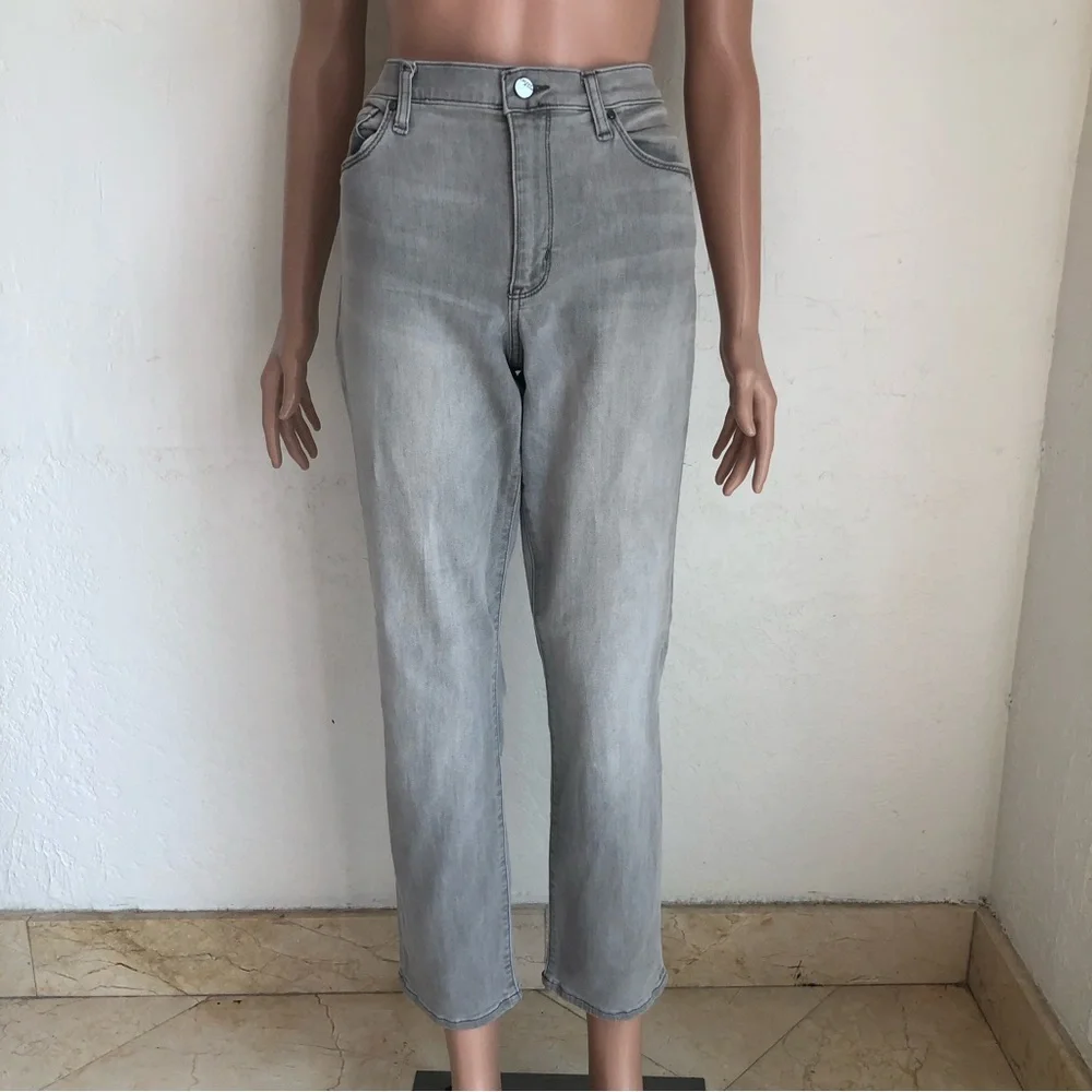 DKNY Y2K Jeans Women’s Size 12 Gray Cropped Denim Pants Skinny-Fit Stretchy